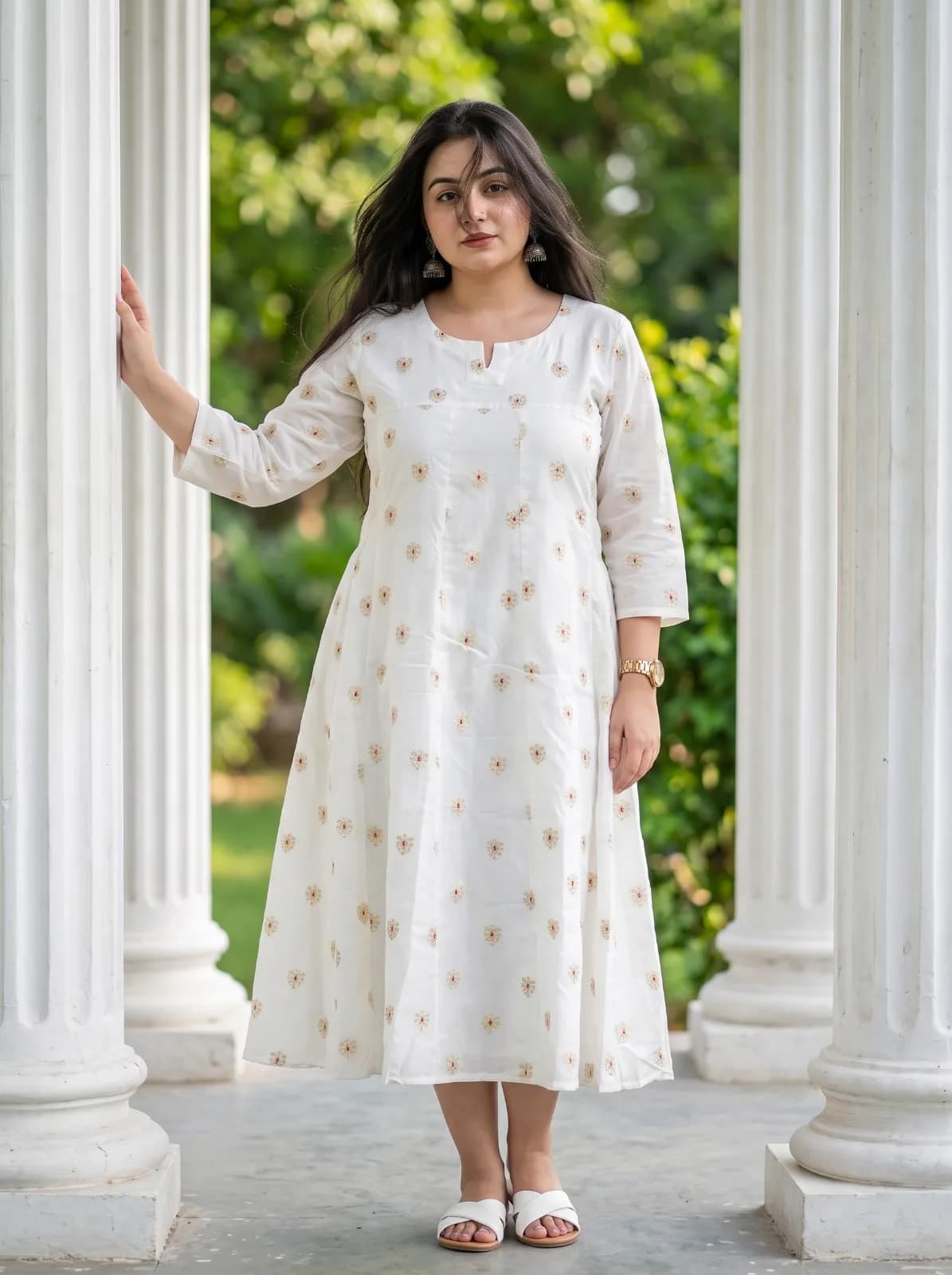 BROCADE ANARKALI KURTIS